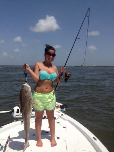 When the fish is almost as big as you Louisiana Near Shore Fishing